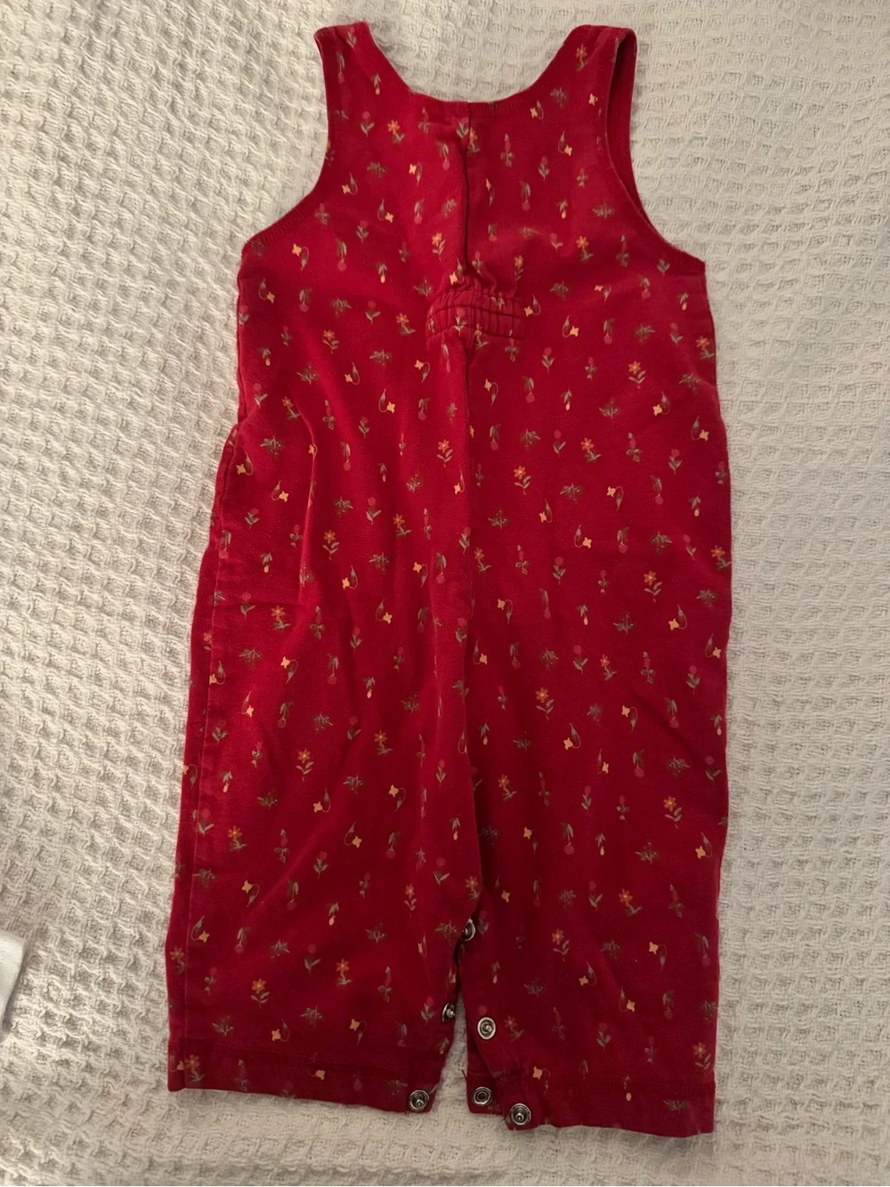 Gymboree Crimson Floral Corduroy Overalls